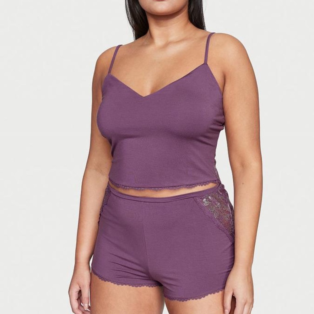 Victoria's Secret modal cami and short sets with lace details